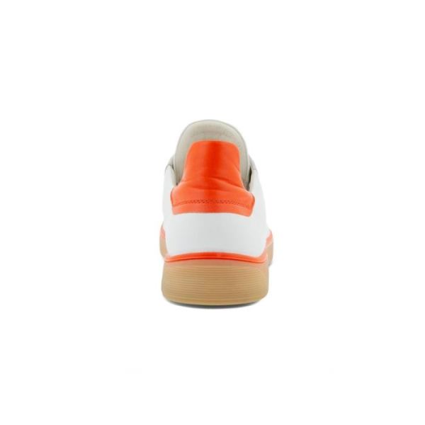 ECCO SHOES -STREET TRAY M LACED SHOES-SHADOW WHITE/WHITE/FIRE