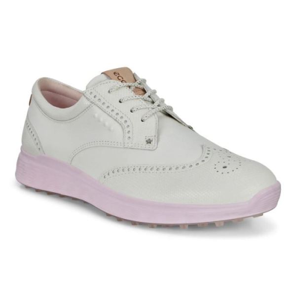 ECCO SHOES -WOMEN'S SPIKELESS GOLF S-CLASSIC SHOES-WHITE