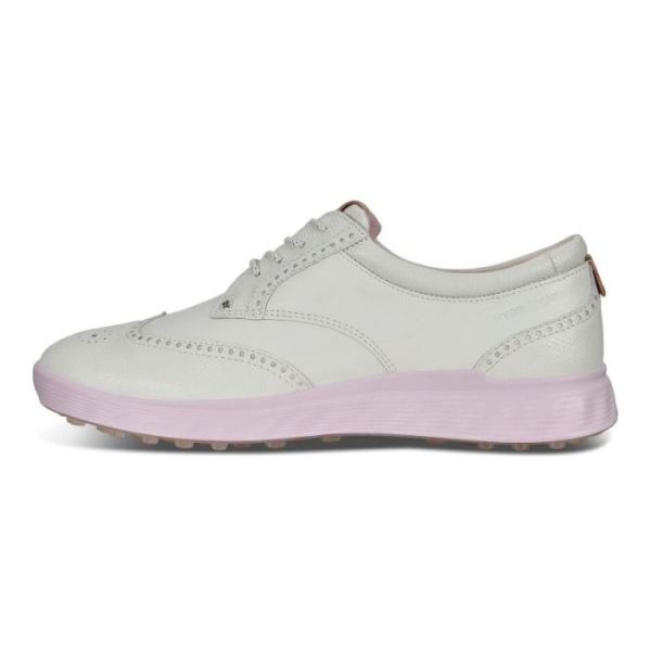 ECCO SHOES -WOMEN'S SPIKELESS GOLF S-CLASSIC SHOES-WHITE