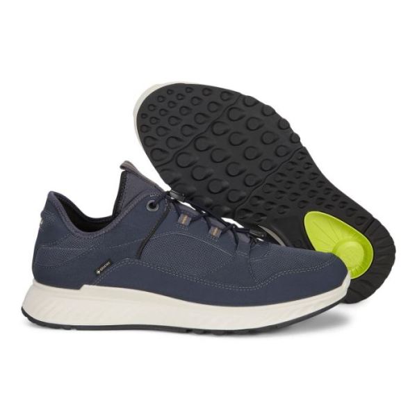 ECCO SHOES -EXOSTRIDE MEN'S LOW GTX SHOES-MARINE/OMBRE