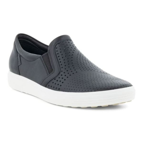 ECCO SHOES -SOFT 7 WOMEN'S SLIP-ON-BLACK