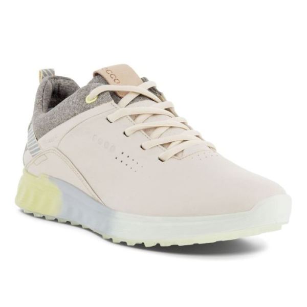 ECCO SHOES -WOMEN'S S-THREE SPIKELESS GOLF SHOES-LIMESTONE