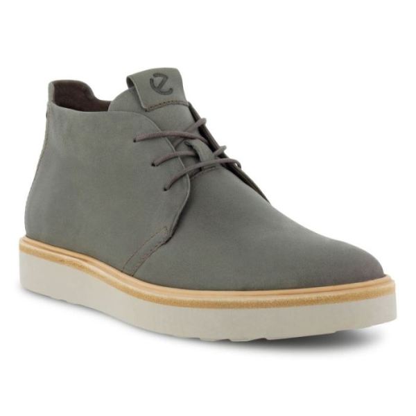 ECCO SHOES -TECHWELT MEN'S CHUKKA-DARK CLAY