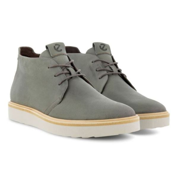 ECCO SHOES -TECHWELT MEN'S CHUKKA-DARK CLAY