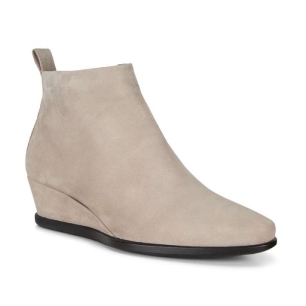 ECCO SHOES -SHAPE 45 WEDGE WOMEN'S ANKLE BOOT-GREY ROSE