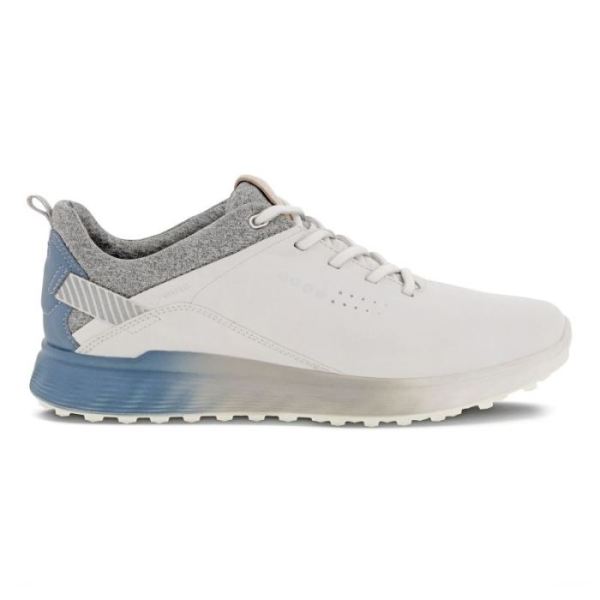 ECCO SHOES -WOMEN'S S-THREE SPIKELESS GOLF SHOES-WHITE/MIRAGE