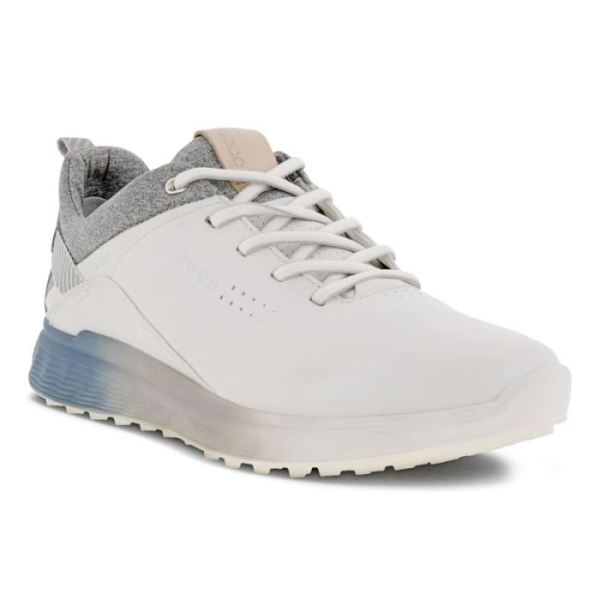 ECCO SHOES -WOMEN'S S-THREE SPIKELESS GOLF SHOES-WHITE/MIRAGE