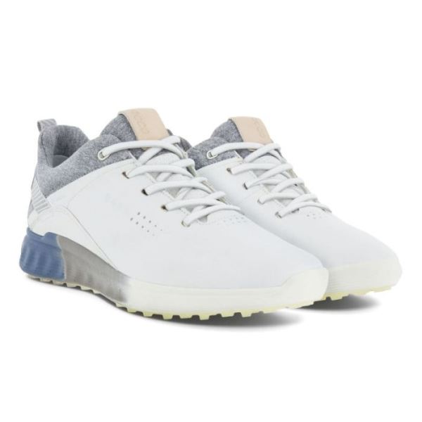 ECCO SHOES -WOMEN'S S-THREE SPIKELESS GOLF SHOES-WHITE/MIRAGE