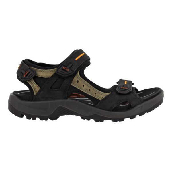 ECCO SHOES -MEN&RSQUO;S YUCATAN SANDAL-BLACK/MOLE/BLACK