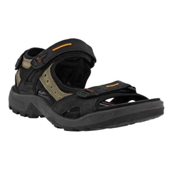 ECCO SHOES -MEN&RSQUO;S YUCATAN SANDAL-BLACK/MOLE/BLACK