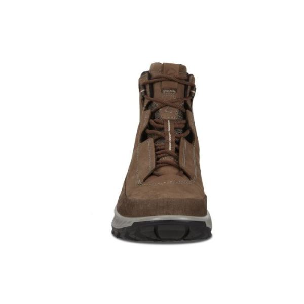 ECCO SHOES -EXOSTRIKE MEN'S MID OUTDOOR SHOES-COFFEE/COCOA BROWN