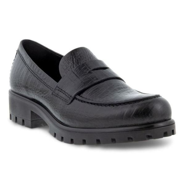 ECCO SHOES -MODTRAY WOMEN'S PENNY LOAFER-BLACK