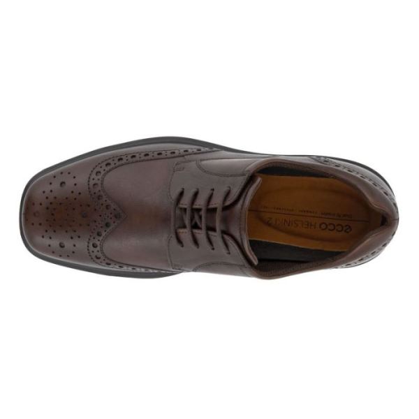 ECCO SHOES -HELSINKI 2.0 MEN'S WING TIP TIE-COCOA BROWN