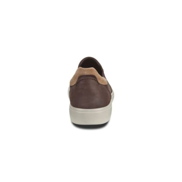 ECCO SHOES -SOFT 7 MEN'S SLIP-ON SNEAKERS-MOCHA/CASHMERE