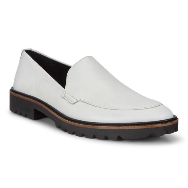 ECCO SHOES -INCISE TAILORED WOMEN'S LOAFER-BRIGHT WHITE