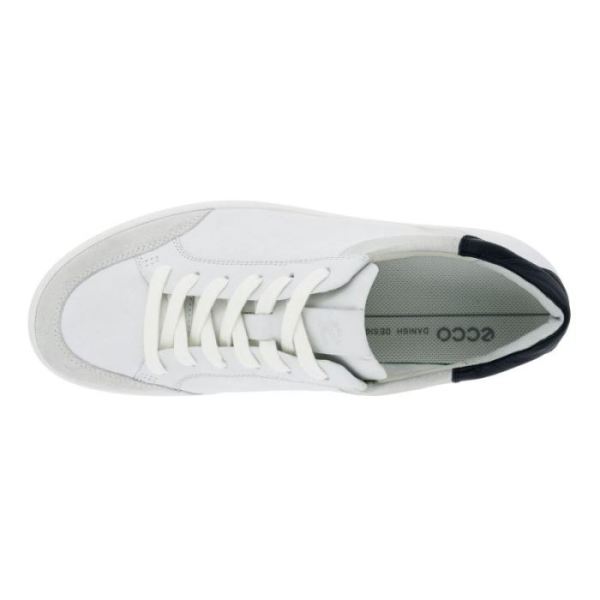 ECCO SHOES -SOFT 7 WOMEN'S RETRO SNEAKER-SHADOW WHITE/WHITE/BLACK