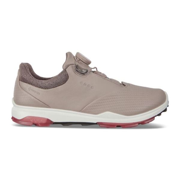 ECCO SHOES -WOMEN'S BIOM HYBRID 3 BOA GOLF SHOE-GREY ROSE/PETAL