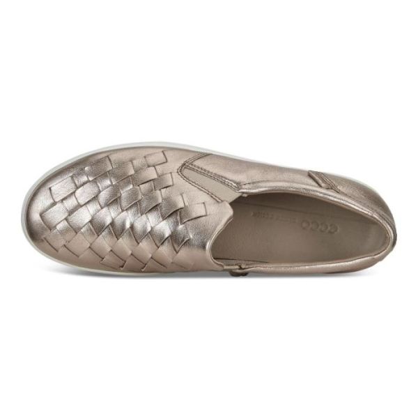 ECCO SHOES -WOMEN'S SOFT 7 WOVEN-WARM GREY