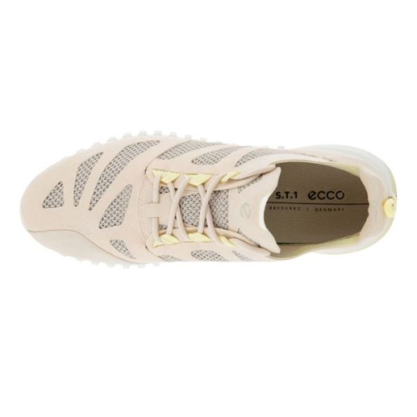 ECCO SHOES -ZIPFLEX WOMEN'S LOW TEX SHOES-LIMESTONE/LIMESTONE