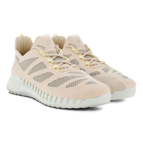 ECCO SHOES -ZIPFLEX WOMEN'S LOW TEX SHOES-LIMESTONE/LIMESTONE