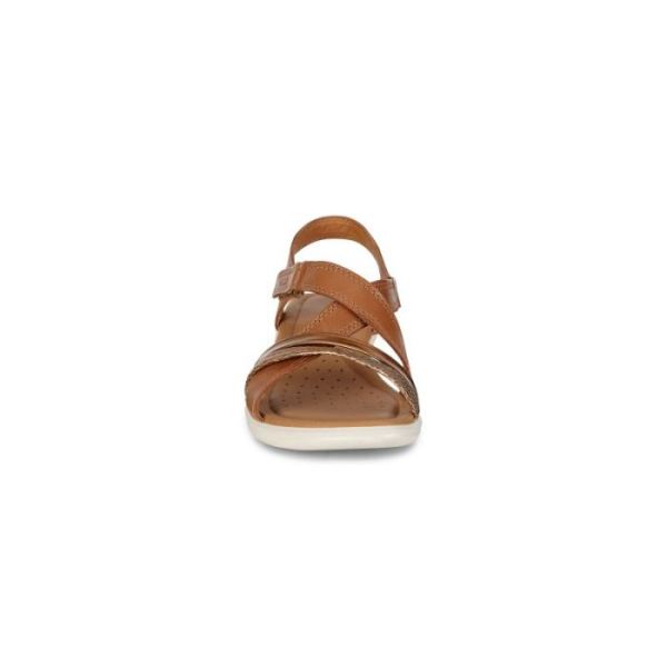 ECCO SHOES -WOMEN'S FELICIA SANDAL-CASHMERE/BRONZE/BRONZE