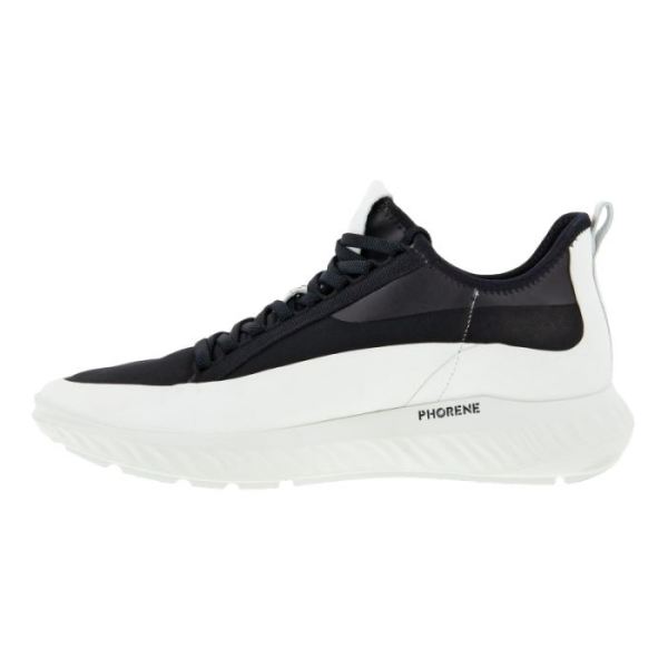 ECCO SHOES -ATH-1FM MEN'S SLIP-ON LX-WHITE/BLACK