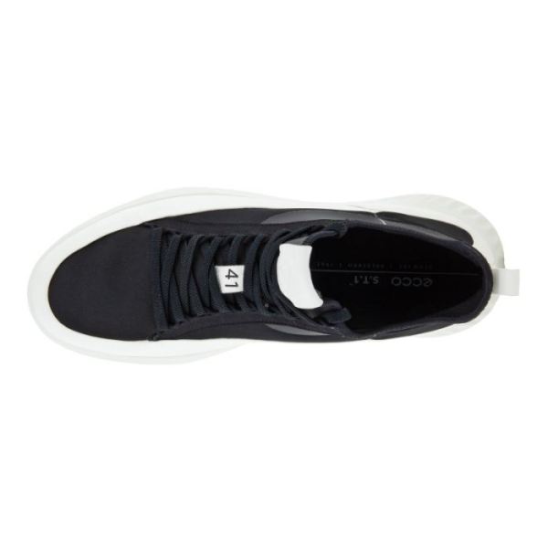 ECCO SHOES -ATH-1FM MEN'S SLIP-ON LX-WHITE/BLACK