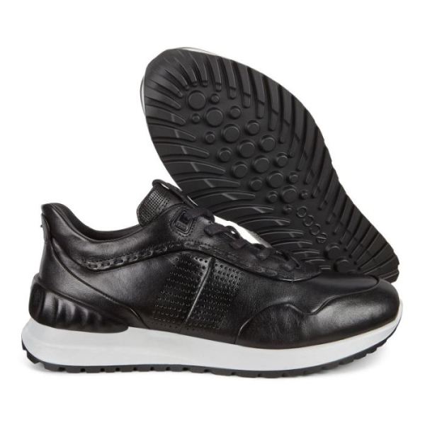 ECCO SHOES -ASTIR MEN'S EMBOSSED SHOES-BLACK