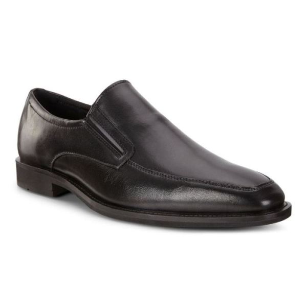 ECCO SHOES -CALCAN APRON MEN'S TOE SLIP ON-BLACK