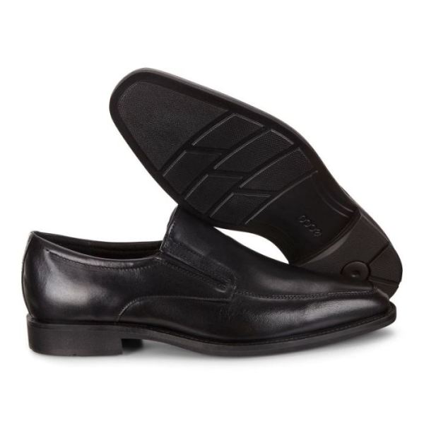 ECCO SHOES -CALCAN APRON MEN'S TOE SLIP ON-BLACK