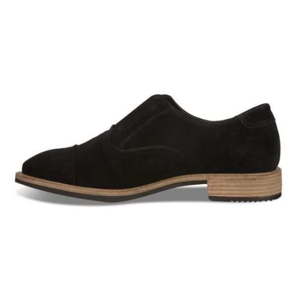 ECCO SHOES -SARTORELLE 25 TAILORED SUEDE WOMEN'S SHOES-BLACK