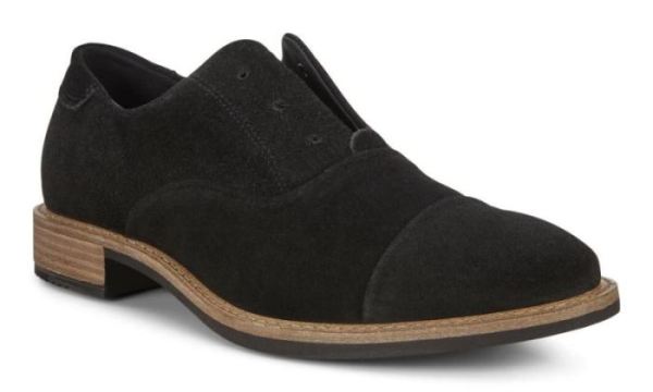 ECCO SHOES -SARTORELLE 25 TAILORED SUEDE WOMEN'S SHOES-BLACK