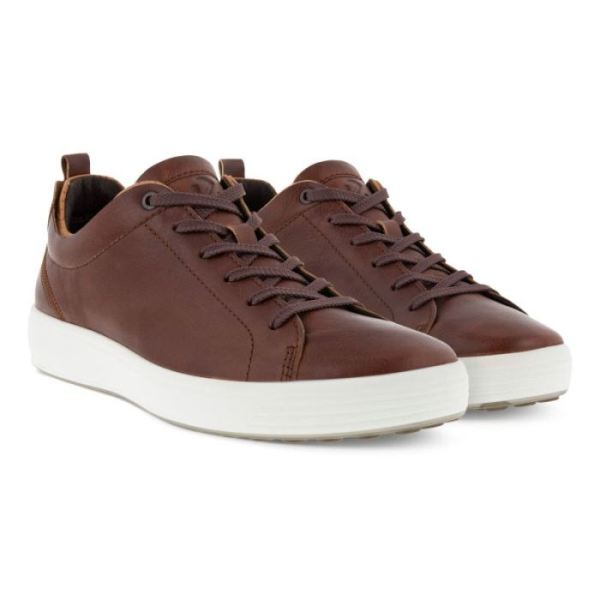 ECCO SHOES -SOFT 7 MEN'S CRAZE SNEAKER-WHISKY/CASHMERE