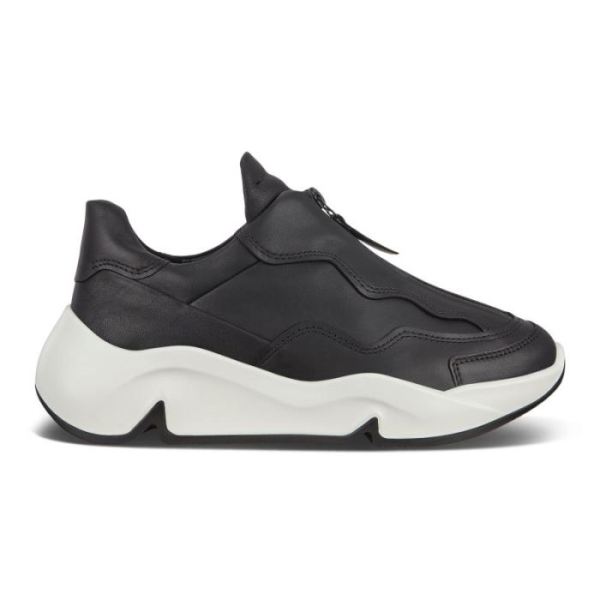 ECCO SHOES -CHUNKY WOMEN'S SNEAKER ZIP-BLACK