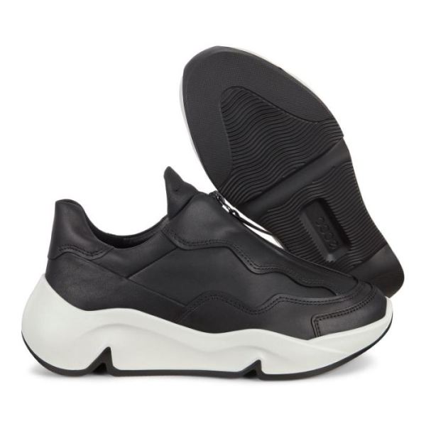 ECCO SHOES -CHUNKY WOMEN'S SNEAKER ZIP-BLACK