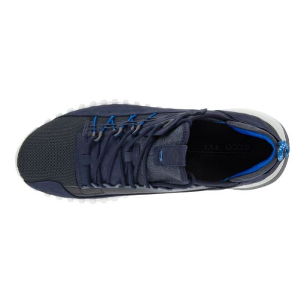 ECCO SHOES -ZIPFLEX MEN'S LOW SHOES-MARINE/NIGHT SKY