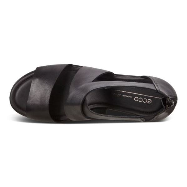 ECCO SHOES -SHAPE WEDGE PLATEAU WOMEN'S SANDALS-BLACK