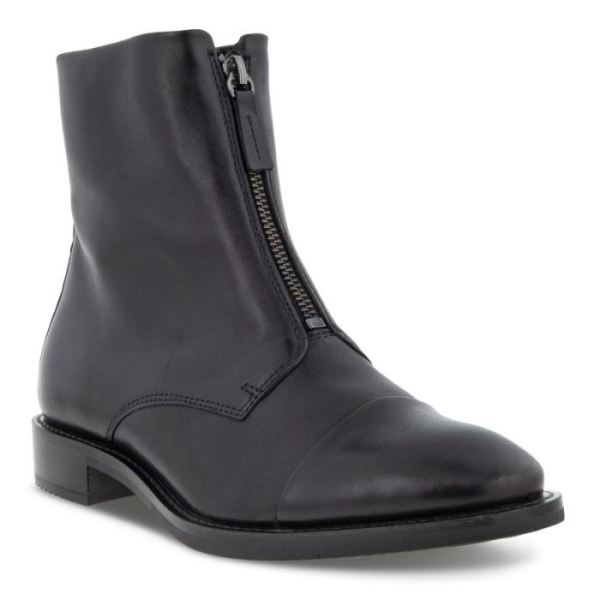ECCO SHOES -SARTORELLE 25 TAILORED CENTRAL ZIP ANKLE BOOT-BLACK