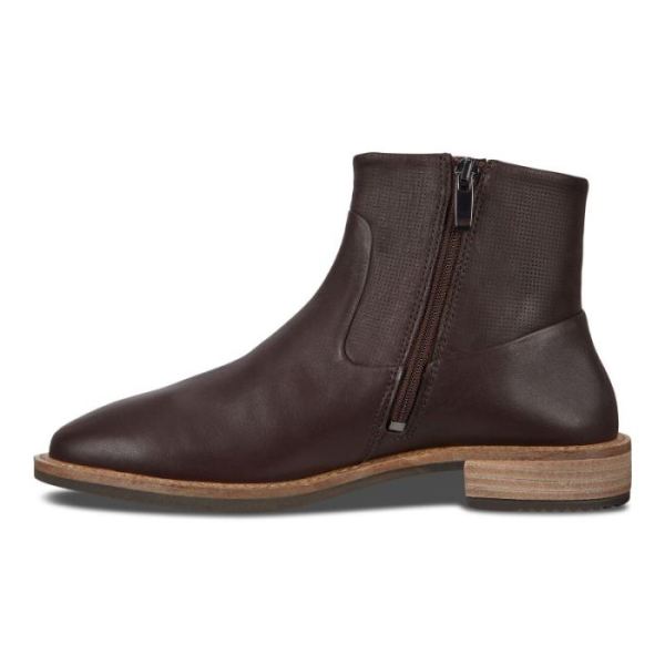 ECCO SHOES -SARTORELLE 25 ANKLE BOOTS-COFFEE