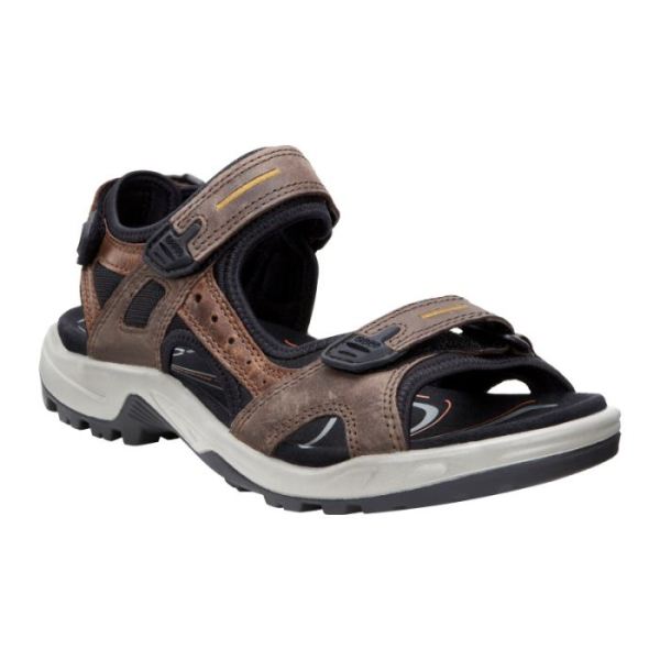 ECCO SHOES -MEN&RSQUO;S YUCATAN SANDAL-ESPRESSO/COCOA BROWN/BLACK