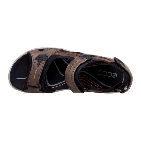 ECCO SHOES -MEN&RSQUO;S YUCATAN SANDAL-ESPRESSO/COCOA BROWN/BLACK