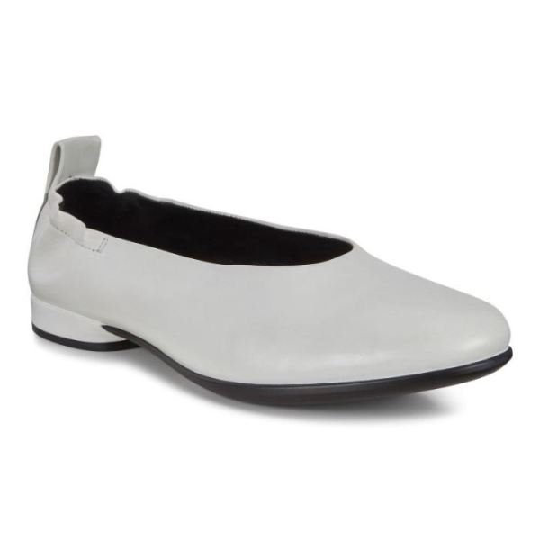 ECCO SHOES -ANINE WOMEN'S FLAT BALLERINA-BRIGHT WHITE