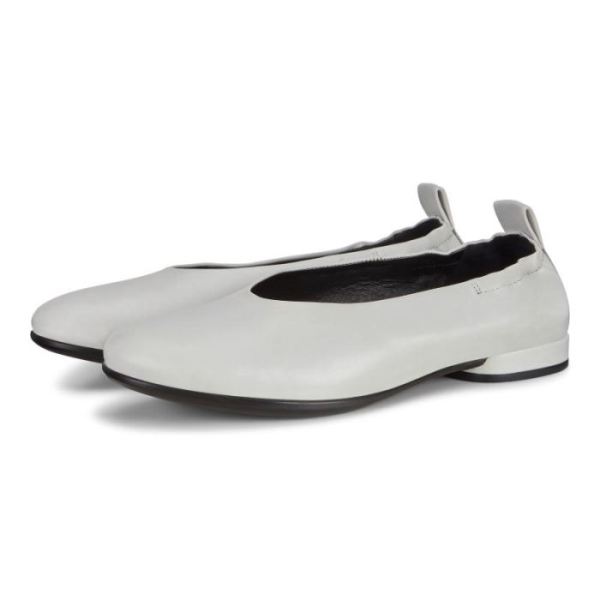 ECCO SHOES -ANINE WOMEN'S FLAT BALLERINA-BRIGHT WHITE