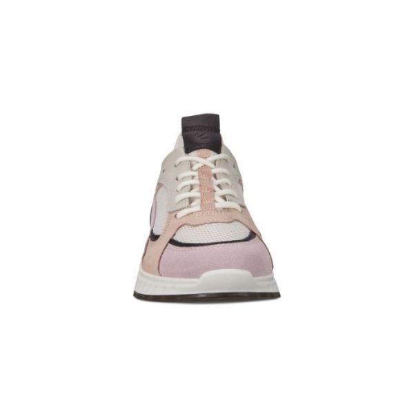 ECCO SHOES -ST.1 WOMEN'S SNEAKER-BLOSSOM ROSE/BLACK/WHITE/ROSE DUST