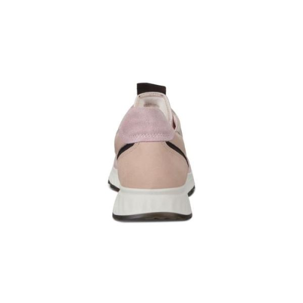 ECCO SHOES -ST.1 WOMEN'S SNEAKER-BLOSSOM ROSE/BLACK/WHITE/ROSE DUST