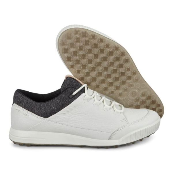 ECCO SHOES -MEN'S STREET RETRO GOLF SHOES-BRIGHT WHITE