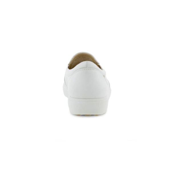 ECCO SHOES -SOFT 7 WOMEN'S SLIP-ON-WHITE