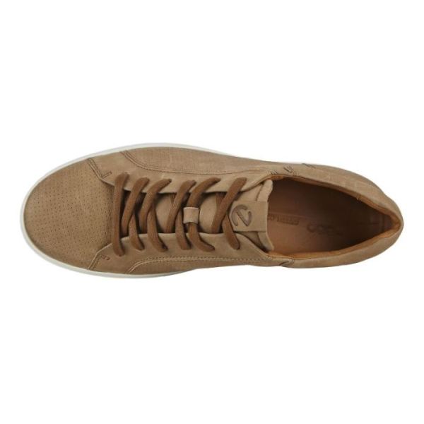 ECCO SHOES -SOFT 7 MEN'S STREET PERF SNEAKER-CAMEL