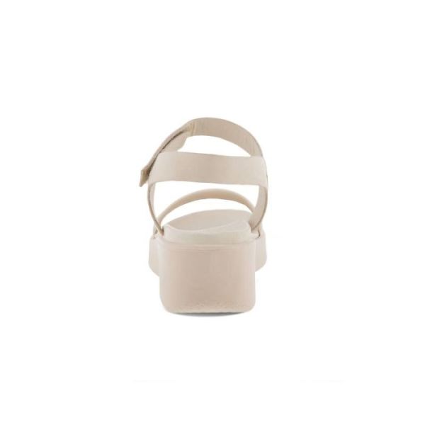 ECCO SHOES -FLOWT LX WOMEN'S WEDGE SANDAL-LIMESTONE/LIMESTONE