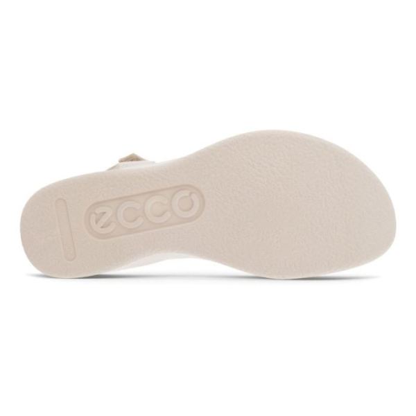 ECCO SHOES -FLOWT LX WOMEN'S WEDGE SANDAL-LIMESTONE/LIMESTONE